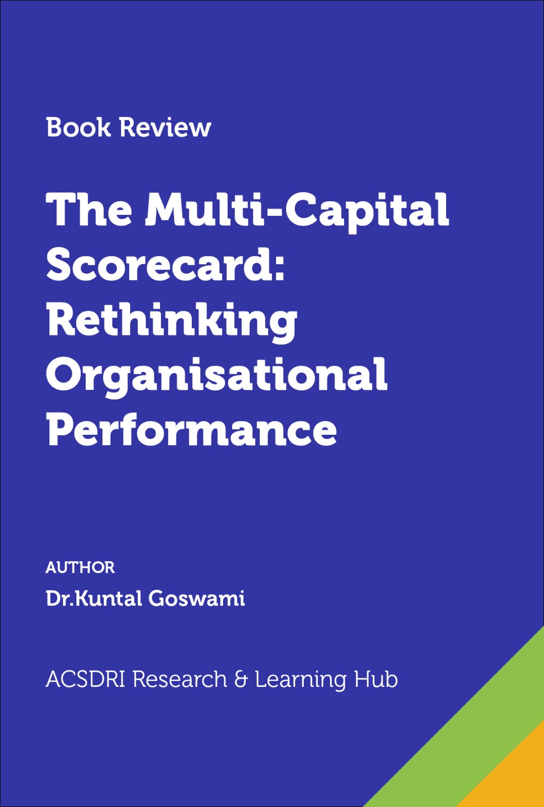 Multi-Capital Scorecard