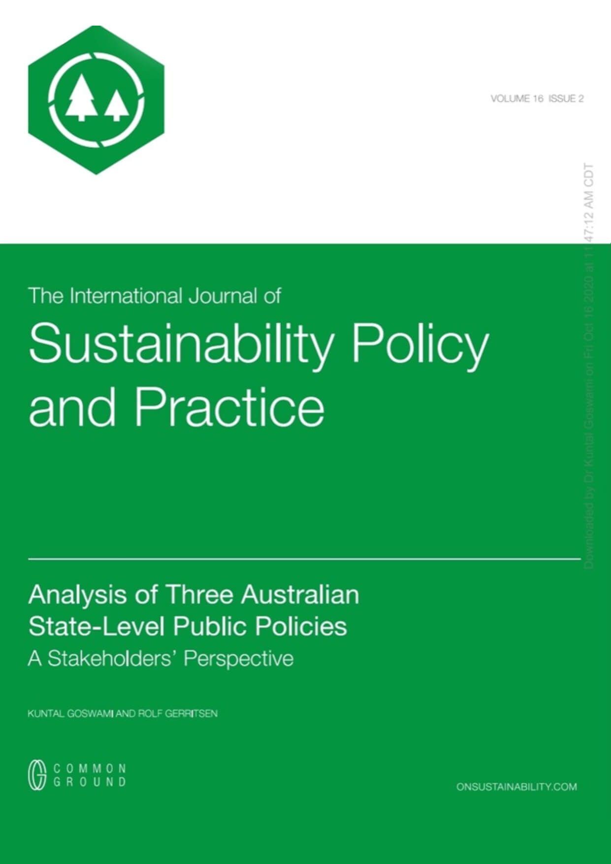Analysis of Australian Sustainability Policies.